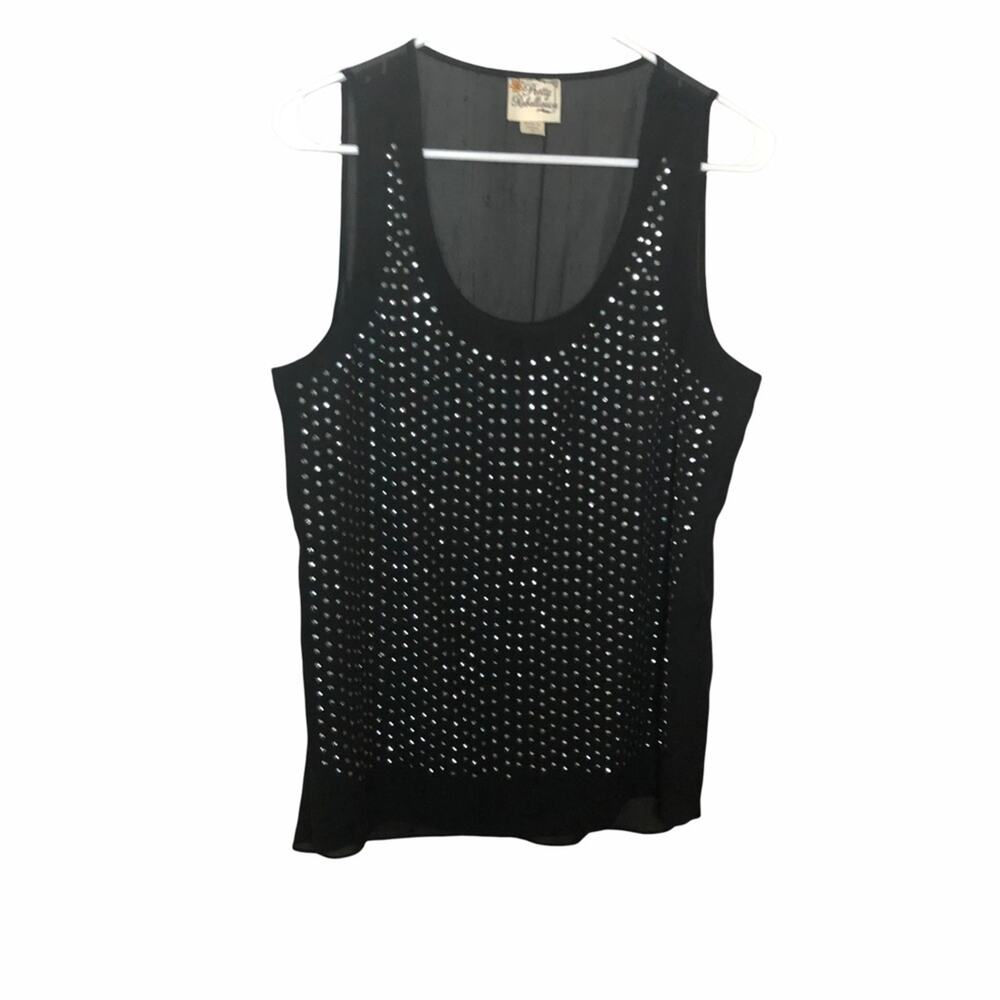 Pretty Rebellious Womens Black Sleeveless Top Sz M